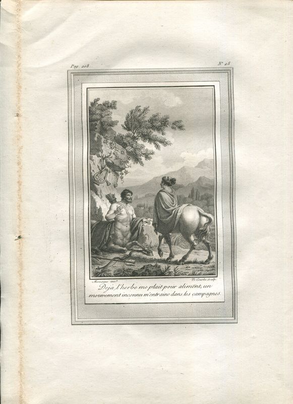 Монсио Никола Андрэ (Nicolas-Andre Monsiau)., Кентавр и кентаврида ...